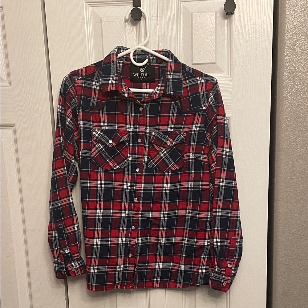 Red and Blue Plaid Shirt